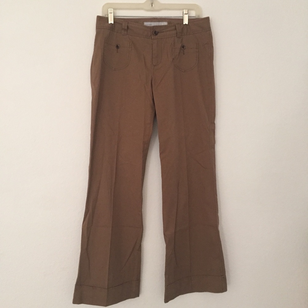 Bell Bottom Khakis with Cute Pockets